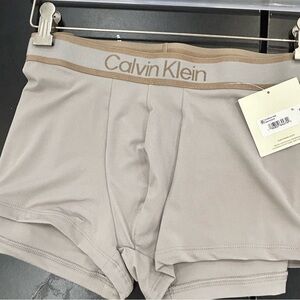 Calvin Klein Microfiber low rise  Trunk - light grey/ dark cream stretch